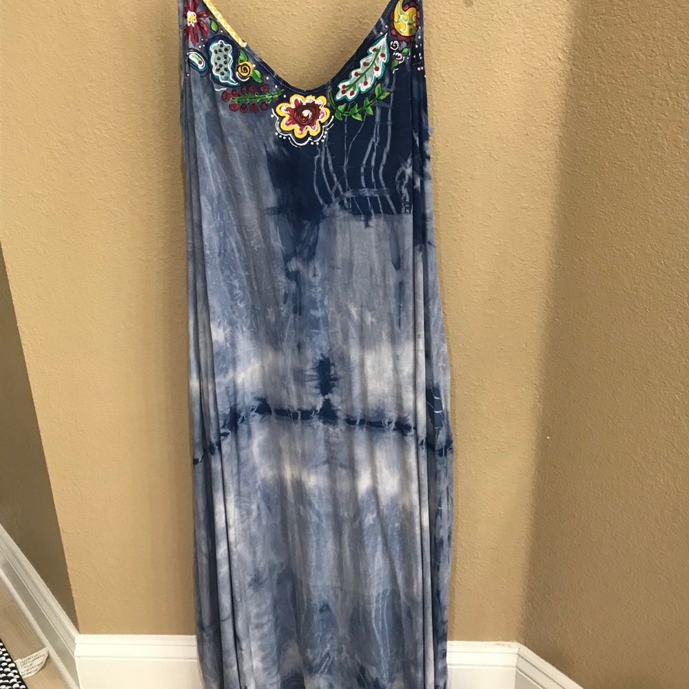 Thin strap tie-dye dress